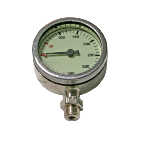 Manometer, DZ, 52mm, 0-360bar (geen logo)